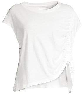 Current/Elliott Women's Ruched Cotton Muscle Tee