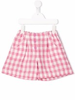 Thumbnail for your product : Il Gufo Gingham-Check Print Shorts