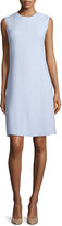 Thumbnail for your product : Nina Ricci Sleeveless Jewel-Neck Linen Sheath Dress, Oxford Blue