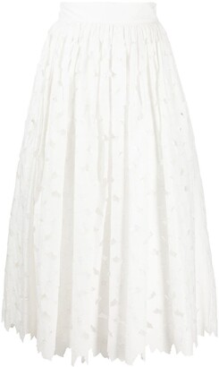 RED Valentino Cut-Out Midi Skirt