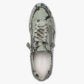 Thumbnail for your product : Kennel + Schmenger Rise Green Leather Reptile Cleated Sole Trainers