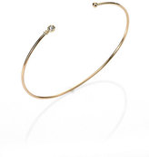 Thumbnail for your product : Mizuki Diamond & 14K Yellow Gold Bangle Bracelet