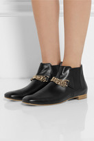 Thumbnail for your product : Tod's Chain-trimmed leather Chelsea boots