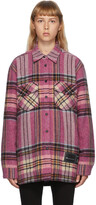 Thumbnail for your product : we11done Pink Wool Check Shirt