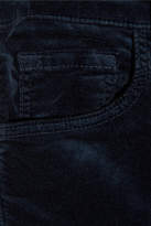 Thumbnail for your product : J Brand Selena Cropped Velvet Flared Pants - Navy
