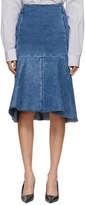 Thumbnail for your product : Balenciaga Blue Denim Godet Skirt