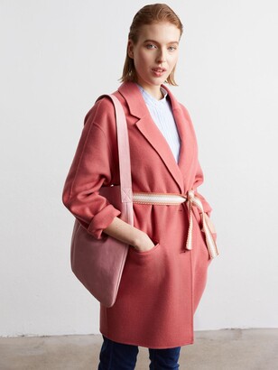 pink wool coat uk