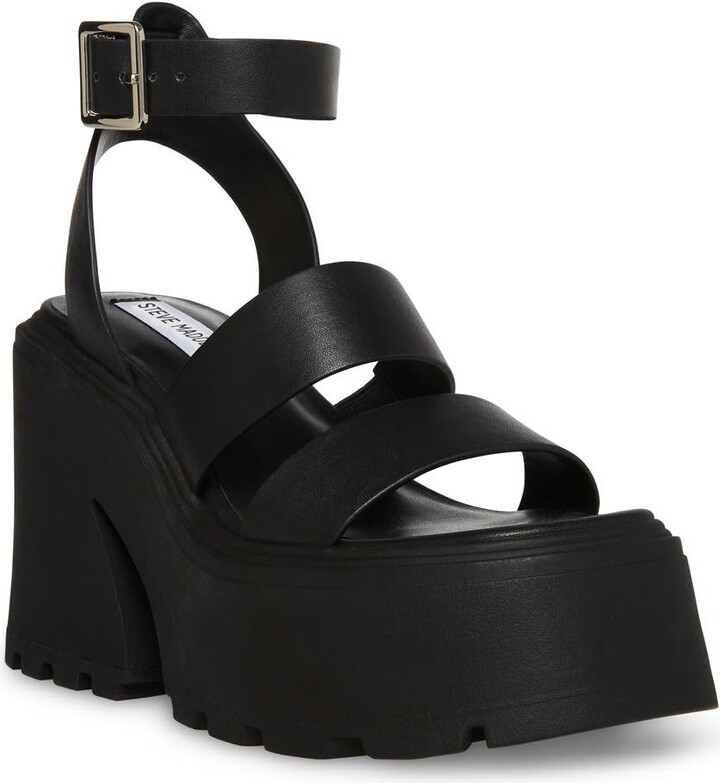 Steve Madden Women's Black Platform Sandals | ShopStyle Canada