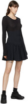 Thumbnail for your product : PRISCAVera Black Pleated Long Sleeve Top