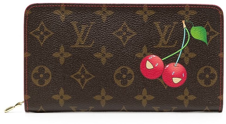 Louis Vuitton Takashi Murakami 2005 Pre-owned Monogram Cherry Zipped Wallet