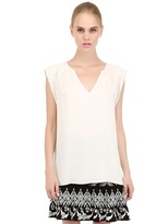 Thumbnail for your product : Rebecca Minkoff Pleated Back Silk Crepe De Chine Top