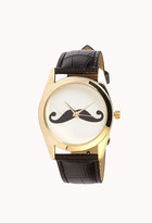 Thumbnail for your product : Forever 21 Quirky Mustache Watch