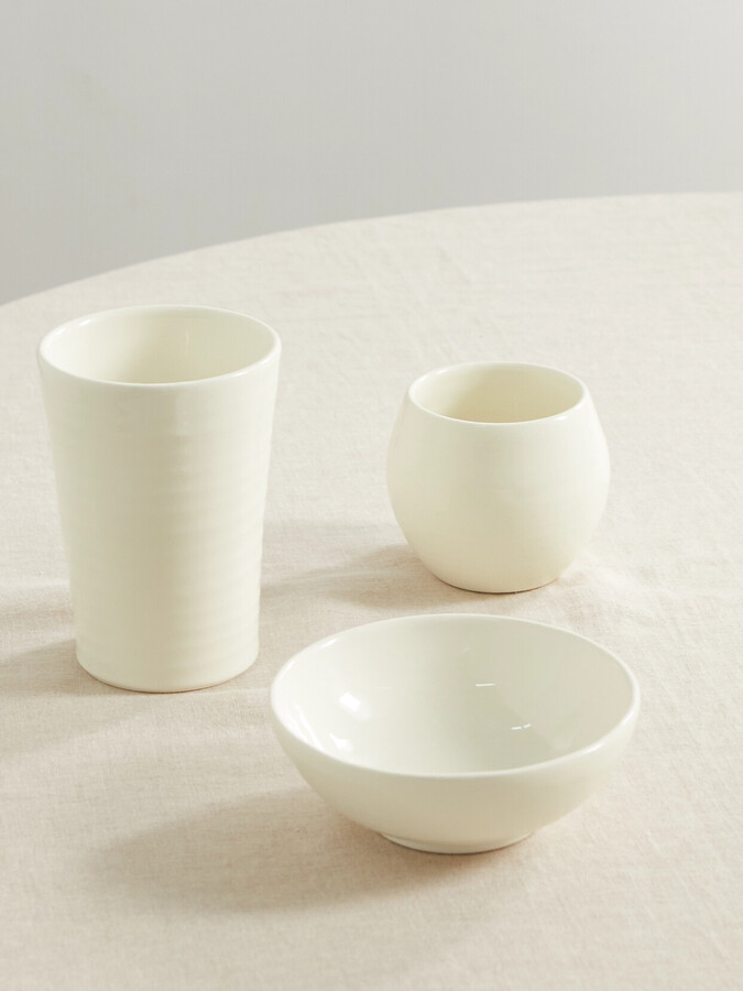 Brunello Cucinelli - Set Of Three Ceramic Bowls - Off-white