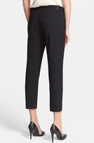 Thumbnail for your product : Vince Leather Tab Pintuck Crop Trousers