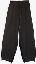 Pantalone Washed black cotton sweatpa 