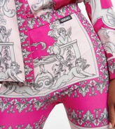 Thumbnail for your product : Versace Silver Baroque print mid-rise leggings