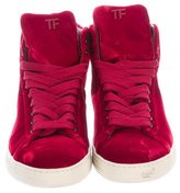 Thumbnail for your product : Tom Ford Russel Velvet Sneakers