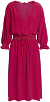 Thumbnail for your product : Agnona Wrap-effect Gathered Silk Crepe De Chine Dress