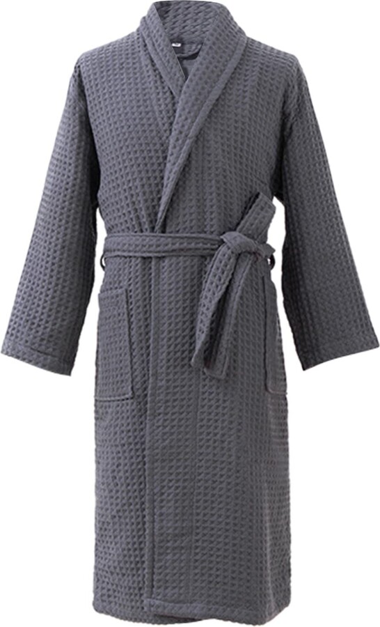 Viunychn Dressing Gowns for Women UK Unisex Cotton Kimono Pajamas Waffle Robe