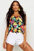 Thumbnail for your product : boohoo Fruit Print Tie Strap Cami