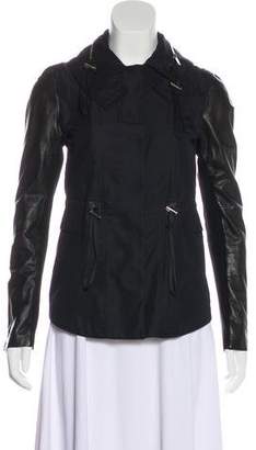 Gucci Leather-Accented Casual Jacket