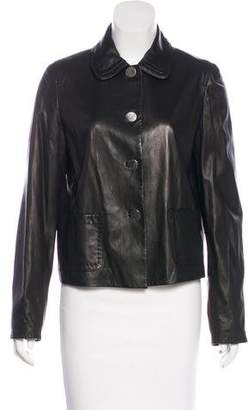 Elie Tahari Lightweight Leather Jacket