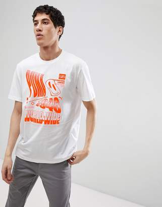 Puma T-Shirt With Worldwide Print In White Exclusive To Asos