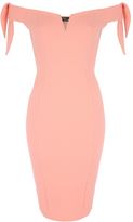 Thumbnail for your product : Jane Norman Tie Sleeves Bardot Dress