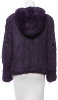 Thumbnail for your product : Adrienne Landau Knitted Fur Jacket