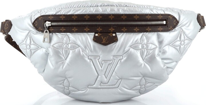Louis Vuitton Nylon Monogram Canvas Maxi Bumbag Silver