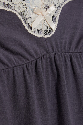 Eberjey Lady Godiva Lace-trimmed Stretch-modal Jersey Camisole