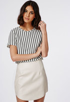 Thumbnail for your product : Missguided Snake Embossed Faux Leather Mini Skirt White