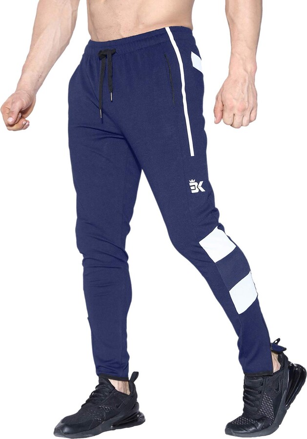 BROKIG Mens Sports Trousers Gym Joggers Tracksuit Bottom Slim Fit