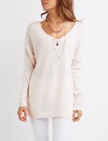 Thumbnail for your product : Charlotte Russe V-Neck Tunic Sweater