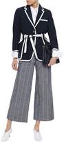 Thumbnail for your product : Thom Browne Belted Grosgrain-trimmed Cotton-crepe Jacket