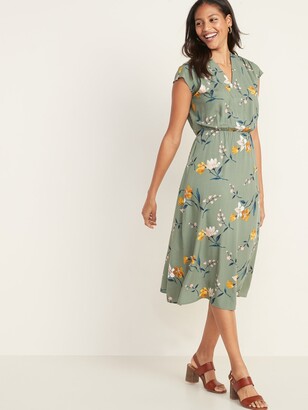 old navy green floral dress