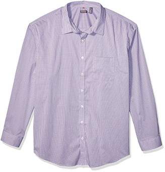 Van Heusen Men's Big & Tall Big Traveler Stretch Long Sleeve Button Down Blue/White/Purple Shirt
