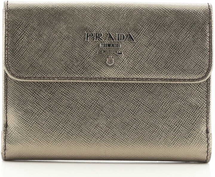 Prada Saffiano Metal Wallet | Shop the world's largest collection 