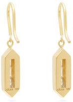 Thumbnail for your product : Azlee Triple Baguette Diamond And Gold Drop Earrings - Gold