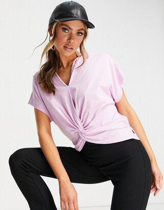 DKNY twisted front top in lilac