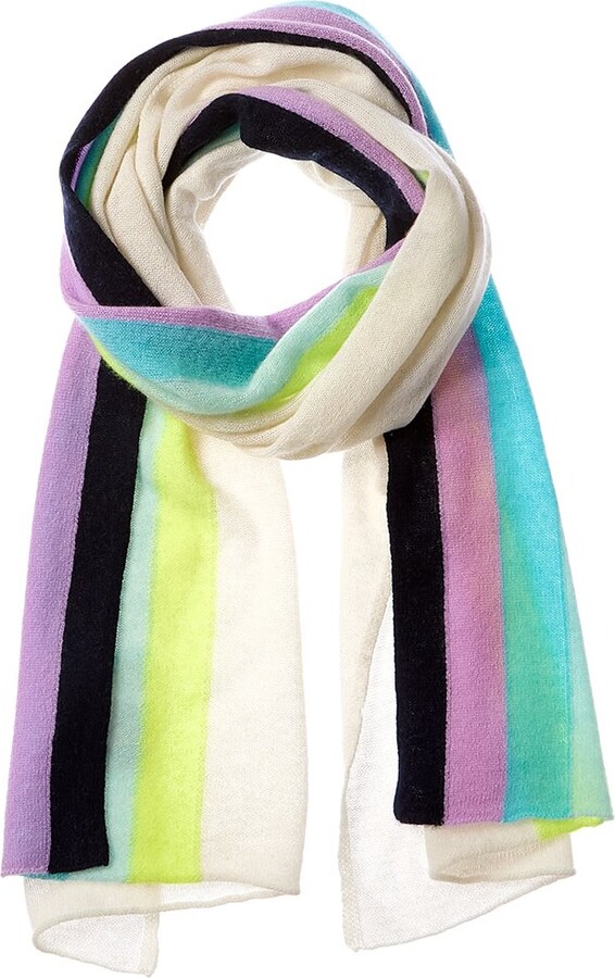 Brodie Cashmere Rainbow Stripe Evie Cashmere Scarf ShopStyle