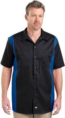 Dickies Men's Regular-Fit Colorblock Button-Down Work Shirt