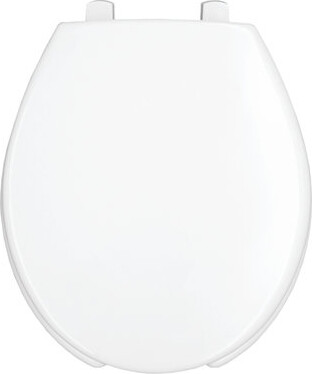 Bemis 7750TDG Commercial Heavy Duty Open Front Toilet Seat, Never Loosens, ROUND, Plastic, White