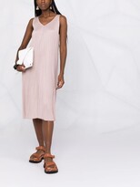 Thumbnail for your product : Pleats Please Issey Miyake V-Neck Pleat-Detail Dress