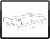 Thumbnail for your product : Sicily Argos Home Sicily 2 Seater Clic Clac Sofa Bed