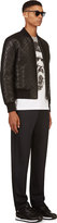 Thumbnail for your product : Neil Barrett Black Quilted Leather Bomber Jacket