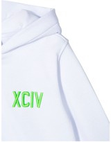 Thumbnail for your product : GCDS Kids Hooded Crop Sweatshirt
