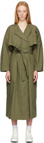 Thumbnail for your product : Ganni Khaki Canvas Trench Coat