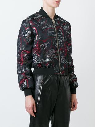 Philipp Plein 'Boobalicious' bomber jacket - women - Cotton/Polyester/Spandex/Elastane/Viscose - M