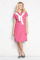 Thumbnail for your product : Lands' End Women's Tall Short Sleeve Madras Trim Polo Dress